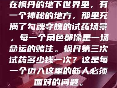 南安在枫丹的地下世界里，有一个神秘的地方，那里充满了勾魂夺魄的试药场景，每一个角色都像是一场命运的赌注。枫丹第三次试药多少钱一次？这是每一个迈入这里的新人必须面对的问题。