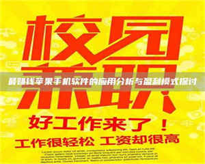 南安最赚钱苹果手机软件的应用分析与盈利模式探讨 第1张